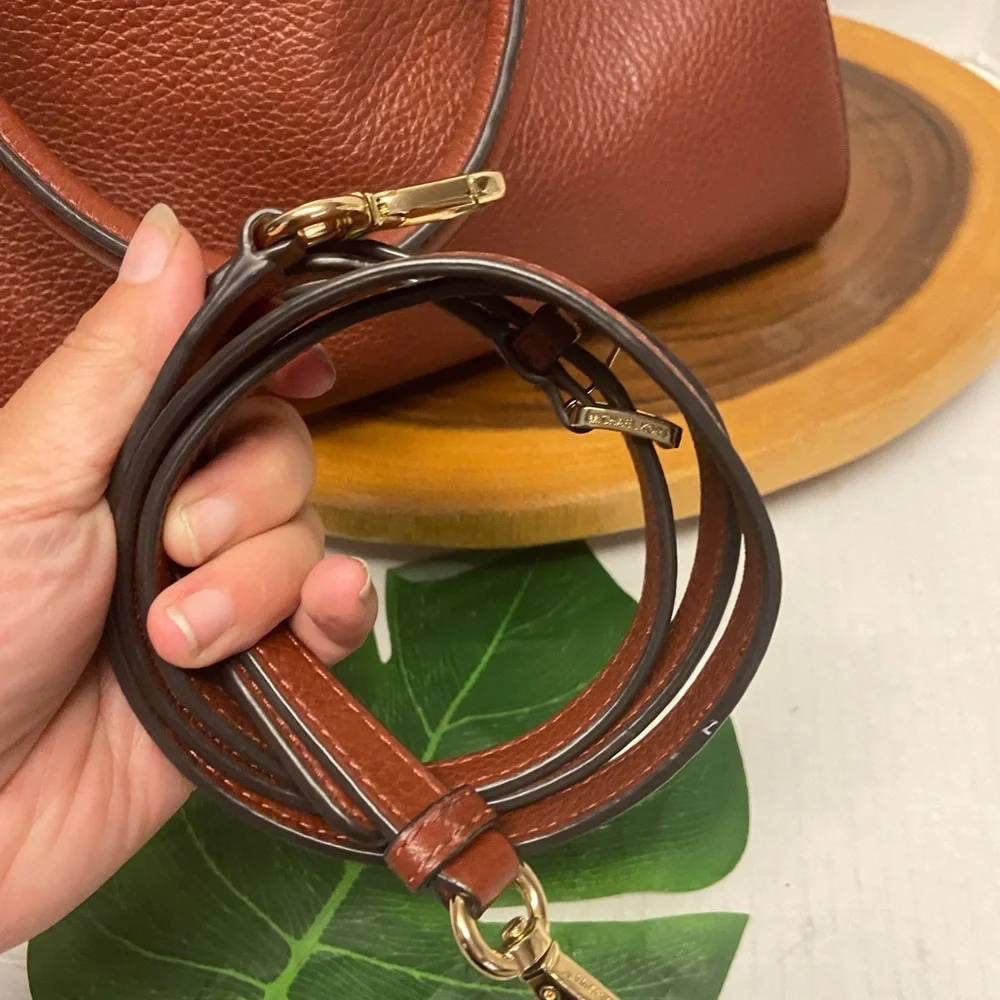 Michael Kors Large Clay Brown Leather Satchel Handbag